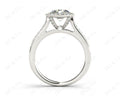 Round Cut Halo Diamond Ring with Bezel Set Centre Stone in Platinum - DG & Co. Jewellery
