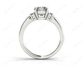 Radiant square cut three stone diamond ring claw set centre stone - Platinum - DG & Co. Jewellery