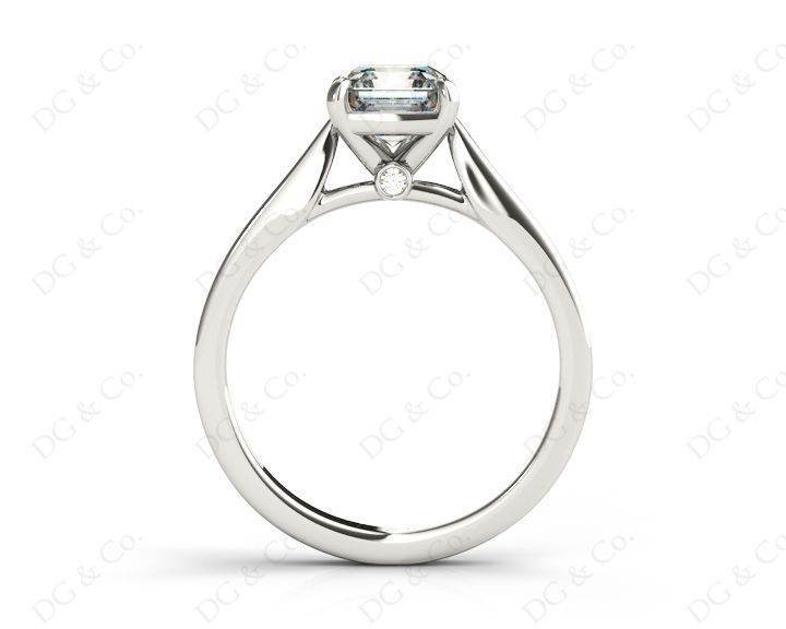 Asscher Cut Diamond Engagement Ring with Claw set centre stone in - Platinum - DG & Co. Jewellery