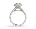 Vintage Style Double Halo Round Cut Diamond Engagement Ring With Claw Set Centre Stone - Platinum - DG & Co. Jewellery