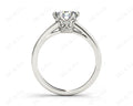 vintage Style Round Cut Diamond Ring With Six Claws Set Centre Stone - Platinum - DG & Co. Jewellery