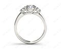 Trilogy Cross Over Claw Setting Round Cut Diamond Ring Setting - Platinum - DG & Co. Jewellery