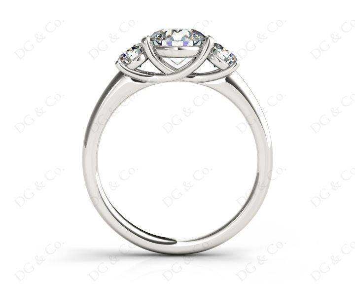 Trilogy Cross Over Claw Setting Round Cut Diamond Ring Setting - Platinum - DG & Co. Jewellery