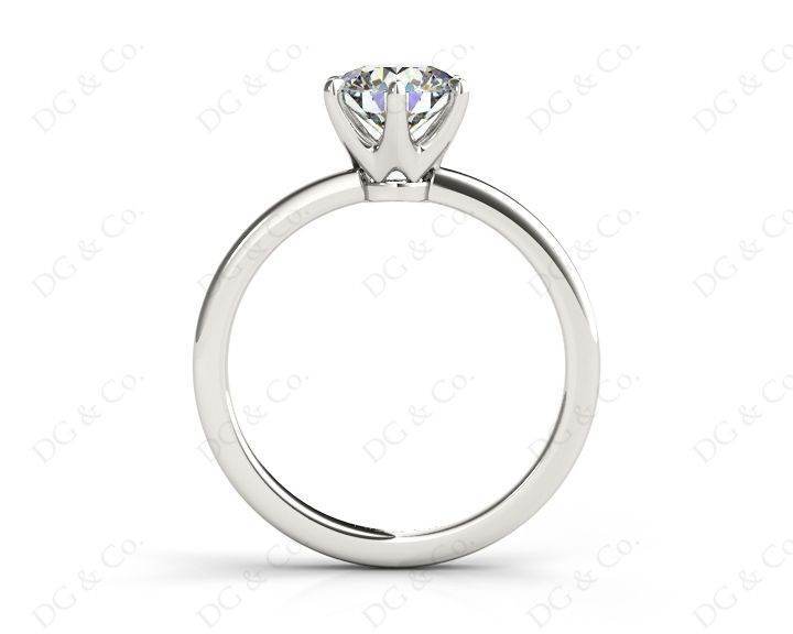Round Cut Diamond Engagement Ring with Claw set centre stone - Platinum - DG & Co. Jewellery