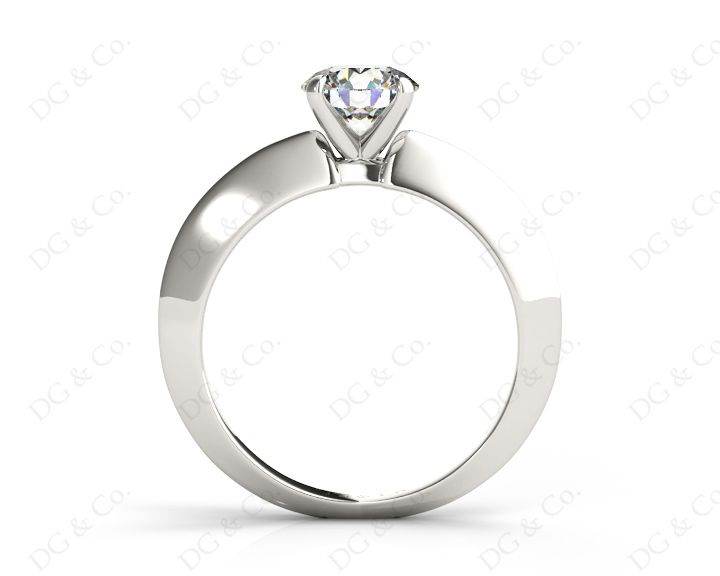 Round Cut Classic Four Claws Diamond Solitaire Ring - 18K White - DG & Co. Jewellery