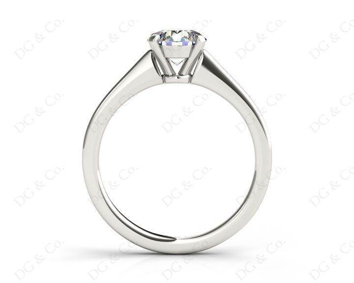 Round Cut Diamond Engagement Ring with Claw set centre stone - Platinum - DG & Co. Jewellery