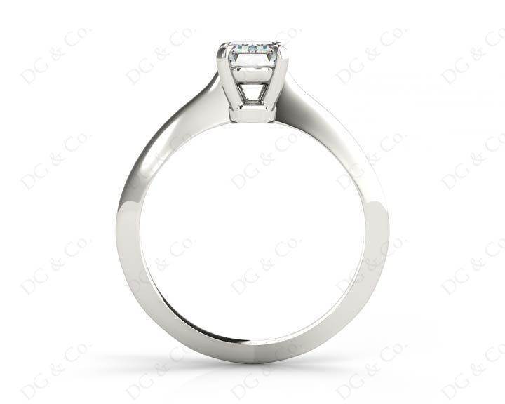 Emerald cut classic diamond solitaire engagement ring - Platinum - DG & Co. Jewellery