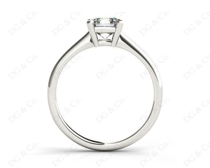 Asscher Cut Classic Four Claws Diamond Engagement Solitaire Ring in - Platinum - DG & Co. Jewellery