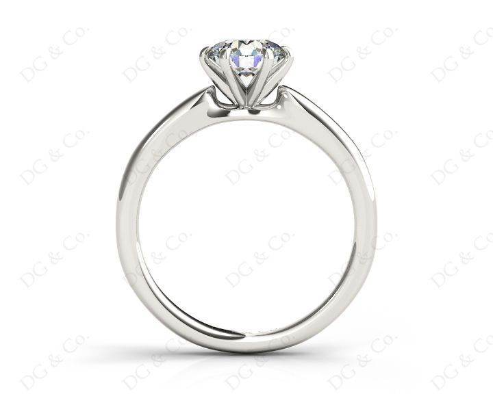Round Cut Classic Six Claws Diamond Solitaire Ring - Platinum - DG & Co. Jewellery