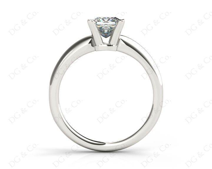 Princess Cut Classic Four Claws Diamond Solitaire Ring in Platinum - DG & Co. Jewellery