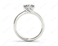 Round Cut Four Claws set Twist Diamond Ring in Platinum - DG & Co. Jewellery