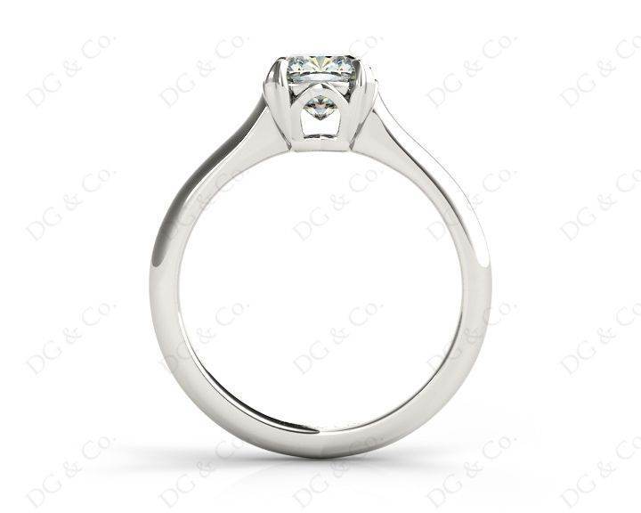 Cushion Cut Classic Four Claws Diamond Solitaire Ring - Platinum - DG & Co. Jewellery
