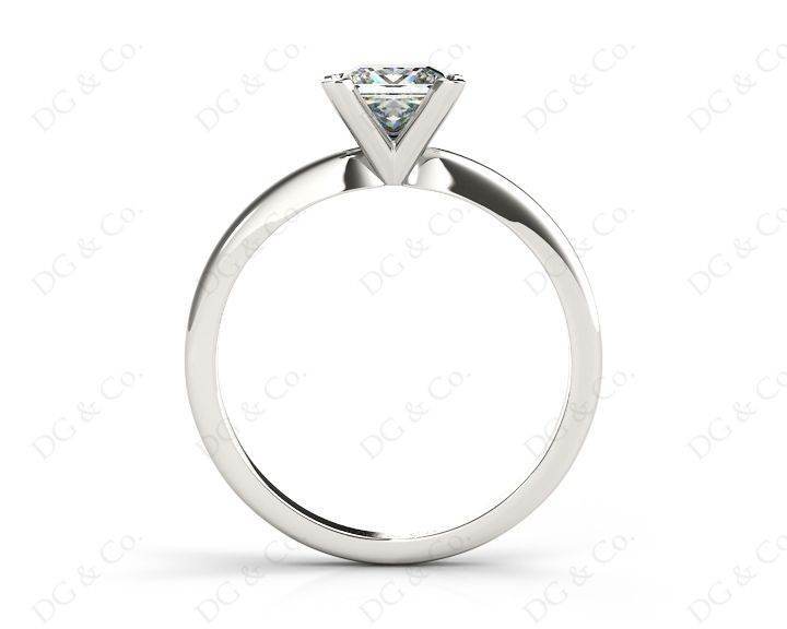 Princess Cut Diamond Engagement Ring with Claw set centre stone in Platinum - DG & Co. Jewellery