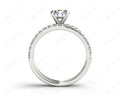 Round Cut Diamond Engagement ring with claw set centre stone - Platinum - DG & Co. Jewellery