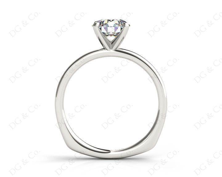 Round Cut Solitaire Four Claws Diamond Ring in Platinum - DG & Co. Jewellery