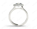 Vintage Style Round Cut Halo Diamond Ring with Bezel Set Centre Stone - Platinum - DG & Co. Jewellery