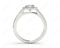 Cushion Cut Halo Diamond Engagement Ring with Claw Set Centre Stone - Platinum - DG & Co. Jewellery