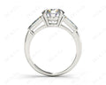 Round Cut Classic Three Stones Ring with Tapered Baguettes Diamond - Platinum - DG & Co. Jewellery