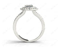 Oval Cut Double Halo Diamond Engagement ring - Platinum - DG & Co. Jewellery
