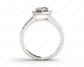Pear Shape Halo Diamond ring with claw set centre stone - 18K White - DG & Co. Jewellery