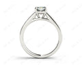 Cushion Cut Four Claws Set Diamond Ring with Channel Set Side Stones - 18K White - DG & Co. Jewellery