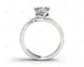 Round Cut Diamond Wedding Set Rings with Pave Setting Side Stones - Platinum - DG & Co. Jewellery