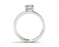Round Cut Four Claw Set Diamond Ring with Round Share Prong Set Side Stones in Platinum - DG & Co. Jewellery