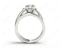Round cut diamond wedding set rings with channel set shoulders - 18K White - DG & Co. Jewellery