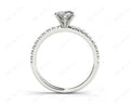 Marquise Cut Claw Set Diamond ring with pave set side stone - Platinum - DG & Co. Jewellery