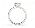 Round Cut Four Claws Prong set Twist Diamond Ring - Platinum - DG & Co. Jewellery