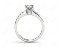 Princess Cut Diamond Engagement ring with four Prongs centre stone - Platinum - DG & Co. Jewellery