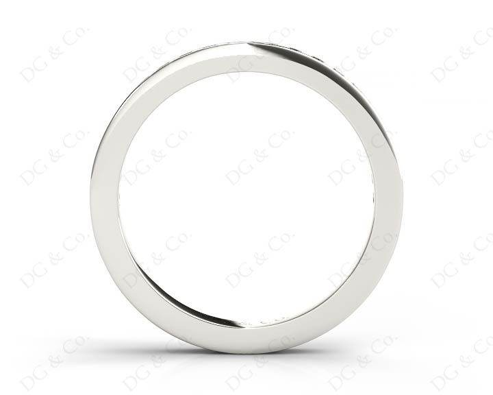 Diamond Wedding Band with Channel Setting Stones in 18K White - DG & Co. Jewellery