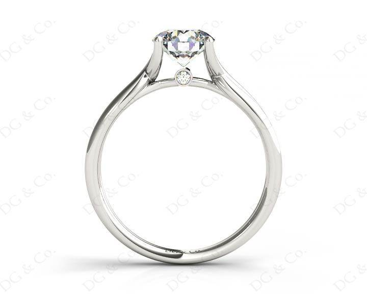 Round Cut Diamond Solitaire Ring claw set - Platinum - DG & Co. Jewellery