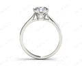 Round Cut Six Claw Set Diamond Ring on a Plain Band in Platinum - DG & Co. Jewellery