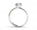 Round Cut Four Claw Set Diamond Engagement Ring with Plain Band - Platinum - DG & Co. Jewellery
