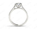 Round Cut Six Claw Set Diamond Ring with Plain Band in Platinum - DG & Co. Jewellery