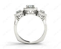 Princess Cut Trilogy Halo Diamond Engagement Ring - Platinum - DG & Co. Jewellery