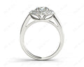 Round Cut Double Halo Diamond Engagement ring with claw set centre stone - Platinum - DG & Co. Jewellery