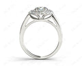 Round Cut Double Halo Diamond Engagement ring with claw set centre stone - Platinum - DG & Co. Jewellery