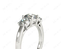 Cushion Cut Four Claw Trilogy Diamond Engagement Ring - Platinum - DG & Co. Jewellery