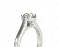 Round Cut Solitaire Diamond Engagement Ring with Four Prong set centre stone - Platinum - DG & Co. Jewellery