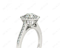Round Cut Halo Diamond Ring with Bezel Set Centre Stone in Platinum - DG & Co. Jewellery