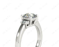 Radiant square cut three stone diamond ring claw set centre stone - Platinum - DG & Co. Jewellery