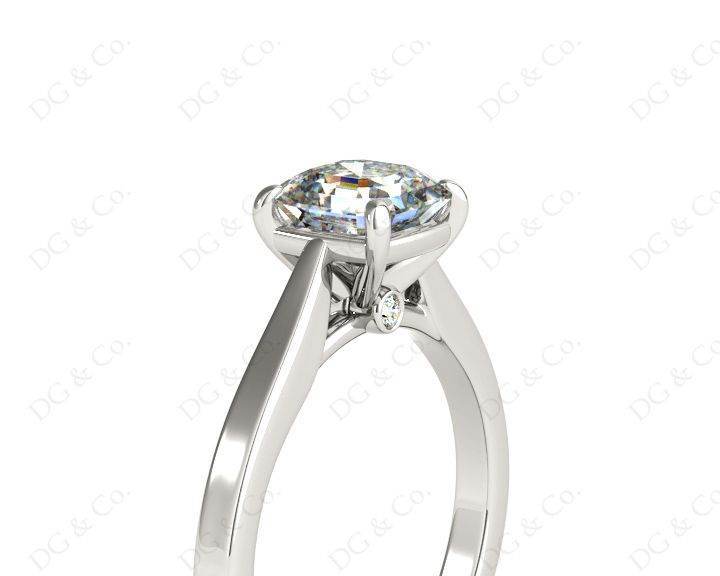 Asscher Cut Diamond Engagement Ring with Claw set centre stone in - Platinum - DG & Co. Jewellery