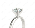 Princess Cut Classic Four Claw Diamond Solitaire Ring with Half Round Edge Shoulders - Platinum - DG & Co. Jewellery