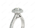 Vintage Style Double Halo Round Cut Diamond Engagement Ring With Claw Set Centre Stone - 18K White - DG & Co. Jewellery