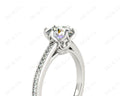 vintage Style Round Cut Diamond Ring With Six Claws Set Centre Stone - Platinum - DG & Co. Jewellery