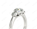 Trilogy Cross Over Claw Setting Round Cut Diamond Ring Setting - Platinum - DG & Co. Jewellery