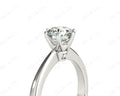 1 Carat Platinum Brilliant Cut Six Claw Set Diamond Ring On A Upswept Reverse Taper Band - DG & Co. Jewellery