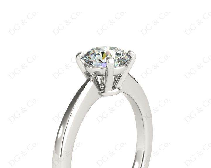 Unique Round Cut Classic Four Claws Diamond Solitaire Engagement Ring - Platinum - DG & Co. Jewellery
